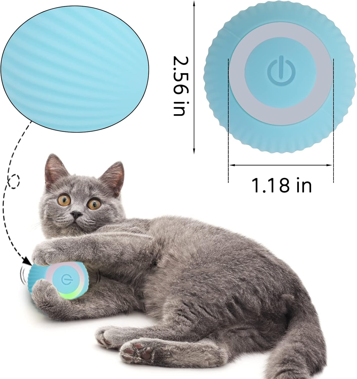 Smart Cat Rolling Ball Toy - BarkNPurrStore