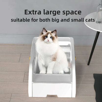 Wifi Auto Cat Litter Box, Self-Cleaning Convenience for a Fresh Home - BarkNPurrStore