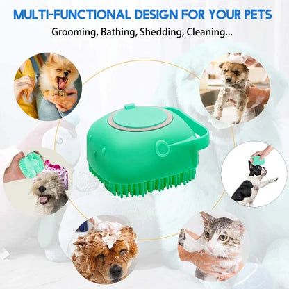 Pet Dog Shampoo Brush for Efficient and Gentle Grooming - BarkNPurrStore